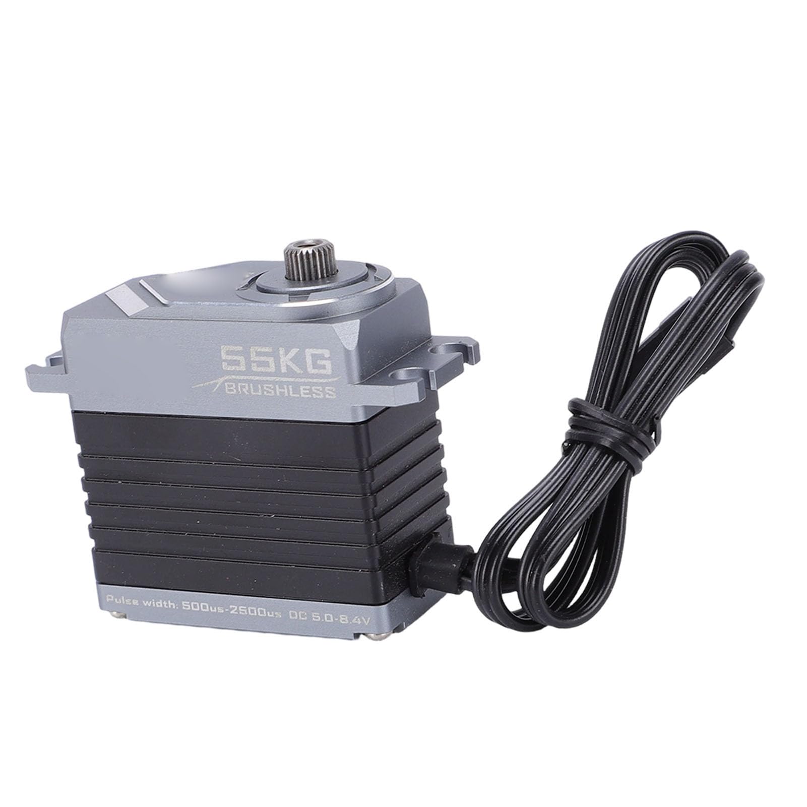 Alomejor 55-kg-Brushless-Servo, Vollmetallkonstruktion mit Hoher Torsionsleistung und Stahlzahnrädern für RC-Modellautos und Crawler