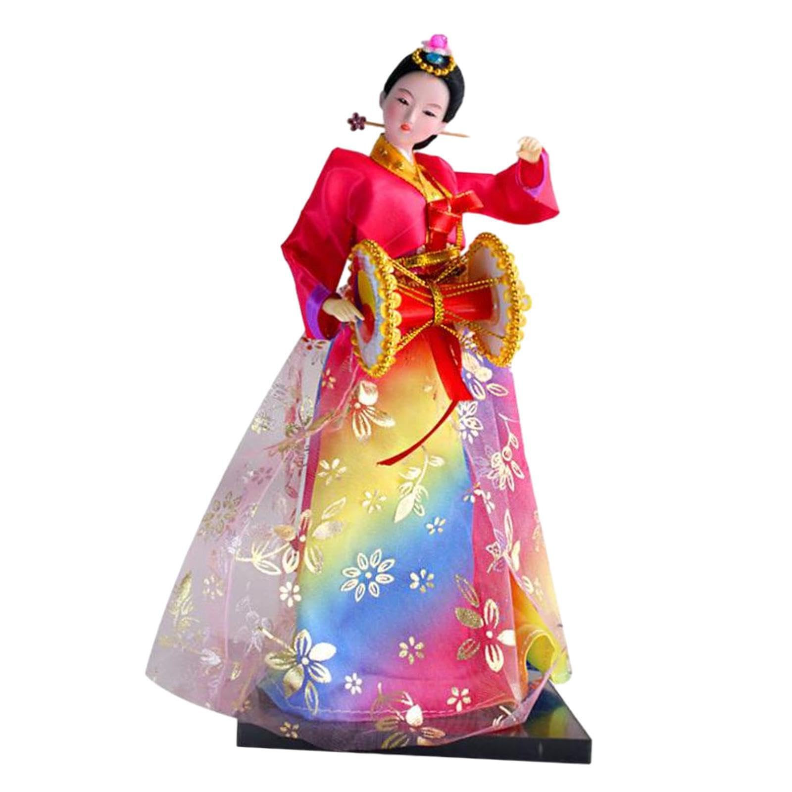 Alcxazs Geisha Kimono Doll Handicraft Ornament Korean Hanbok, Style H