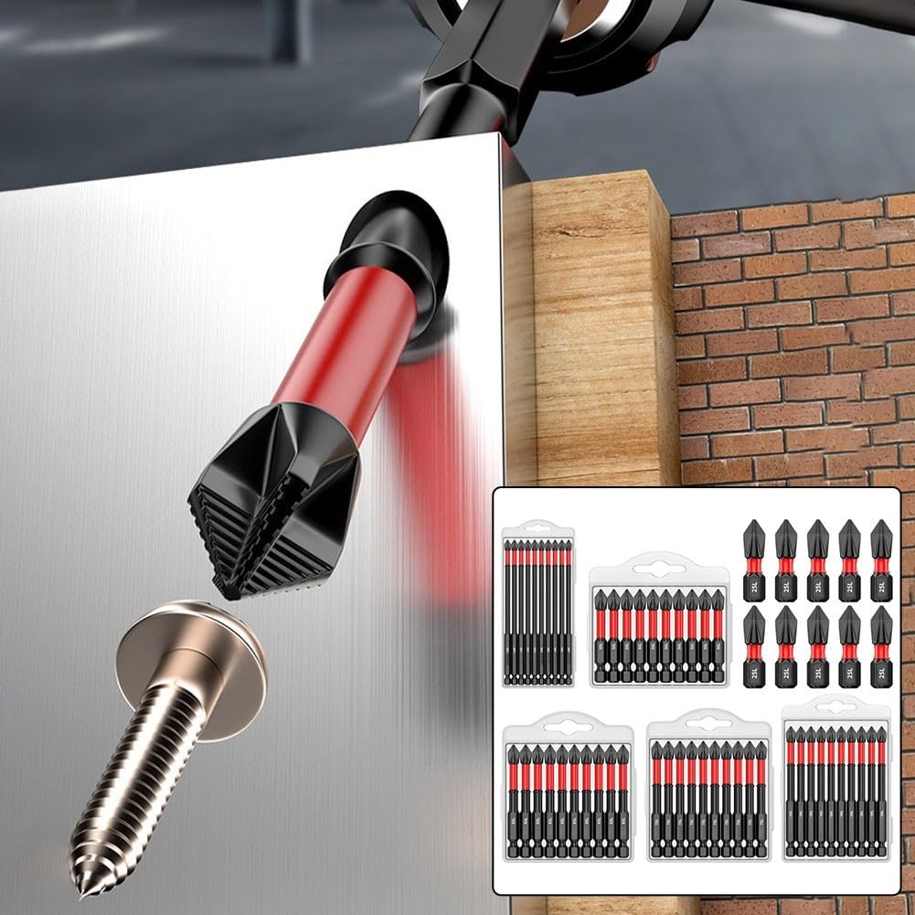 Kit de puntas de destornillador de precisión antid Juego de 10 puntas de destornillador magnéticas PH2, antideslizantes, largas, de 25 a 150 mm, for reparación de maquinaria de carpintería.(150mm)