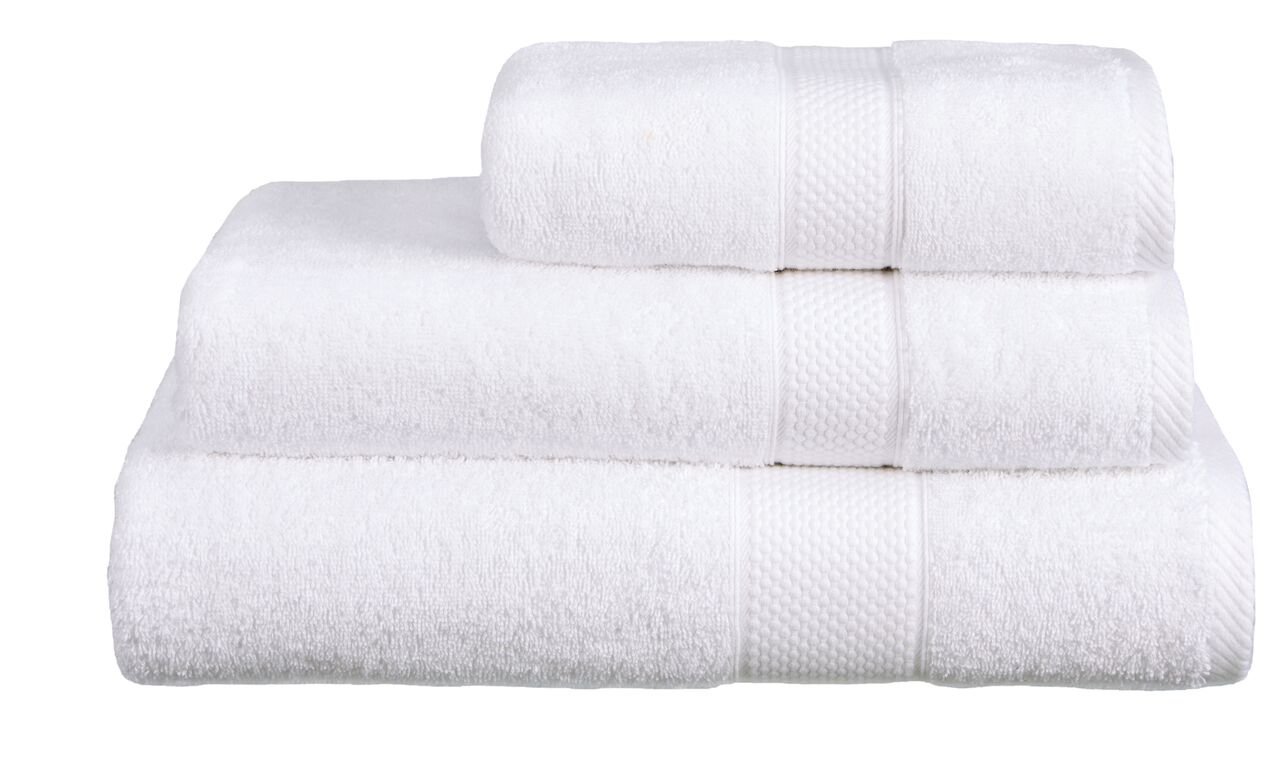 Snugglemore - Turkish Cotton Bath/Hand Towel/Bathroom Towels/Large Sheets/Pack of 2 (White, Hand Towel x 2)