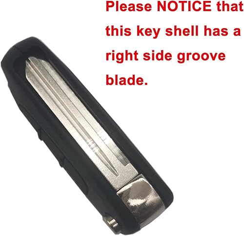 Miniatura 2 de Funda para llavero compatible con Kia Soul 2010-2013 Kia Rio 2012-2014 con tapa sin llave, repuesto para llave de automóvil (1)