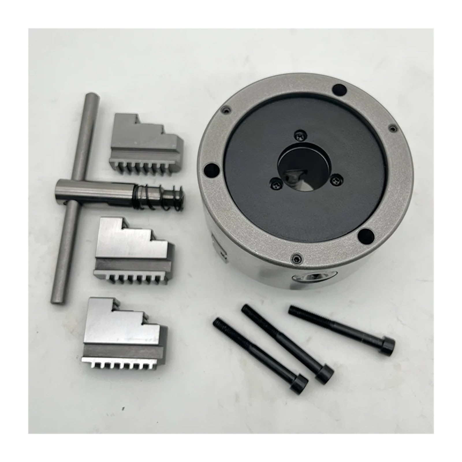 Uchwyt 3-szczękowy 125 mm, mały uchwyt tokarski z mocowaniem przednim, 3 otwory K11-125, ręczny uchwyt metalowy, uchwyt spiralny do mini tokarki WM210V