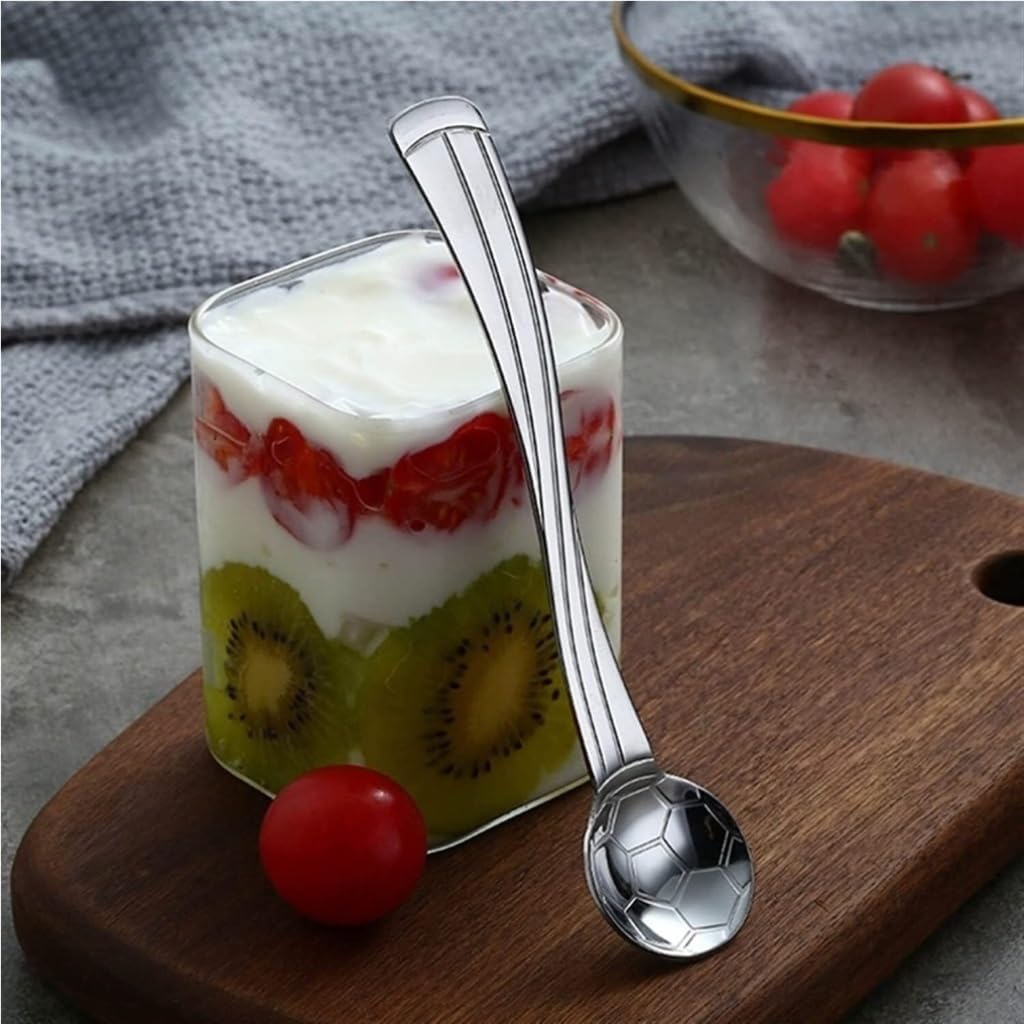 Spoons 6 Pack Creative Tea Coffee Dessert Spoons Long Handle Stirring Spoons Stainless Steel Cutlery Cute Ice Cream Spoons Dishwasher Safe