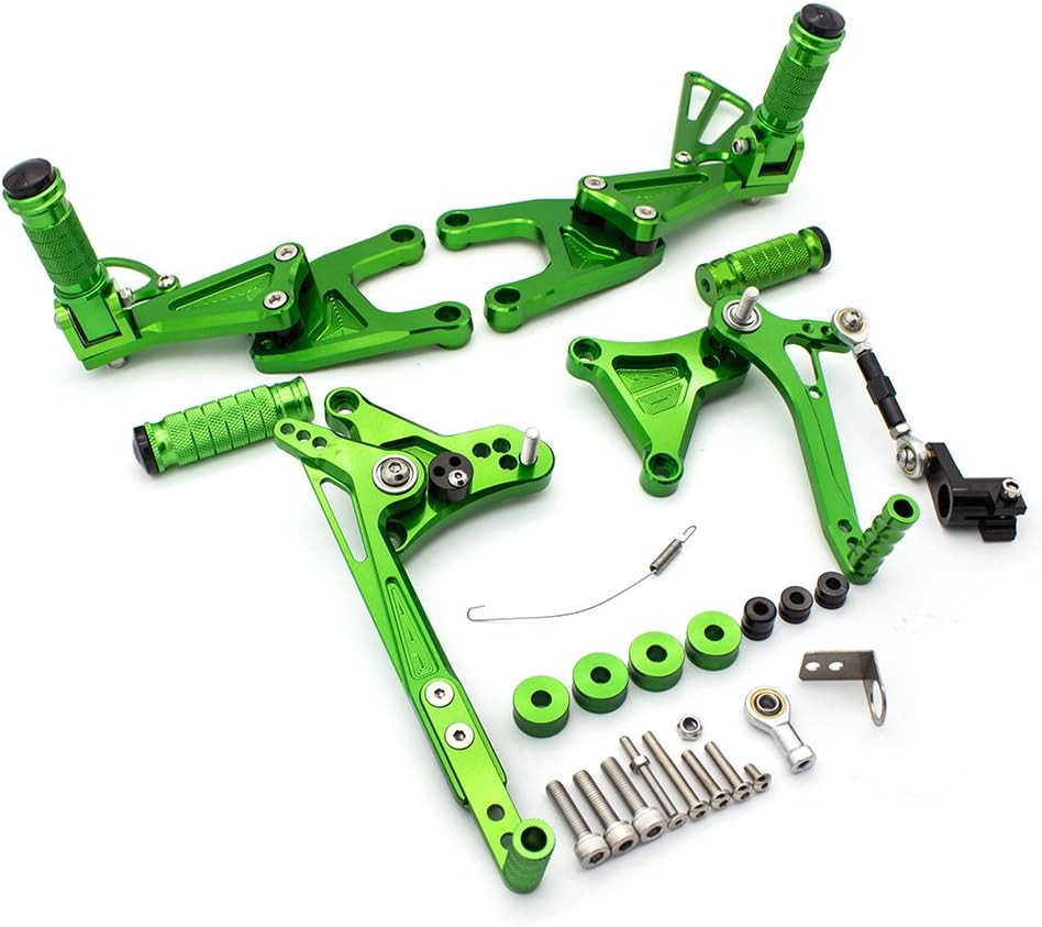 FXCNC CNC CNC Billet Motorcycle Adjustable Rearsets Foot Pegs Rear Set Compatible with Benelli TNT 125 135 TNT125 TNT135 BJ125 2016 2017 2018 2019 2020 2021