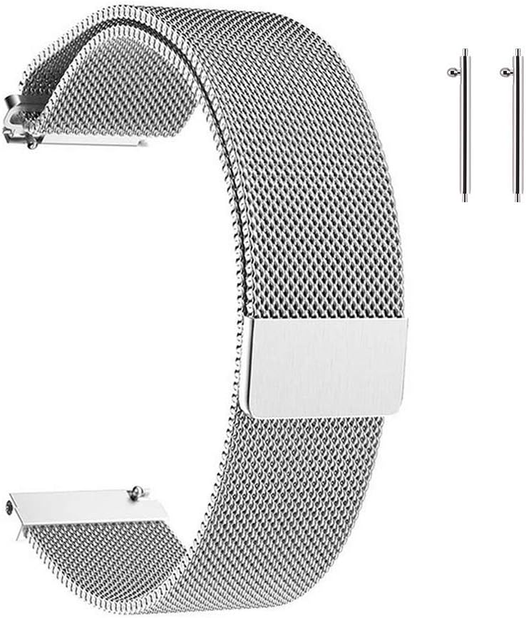 Quick Release Watch Strap, Mesh Woven Metal Watch Band with Magnetic Clasp for Men and Women, Universal Strap for Smart Watches and Seiko Watches