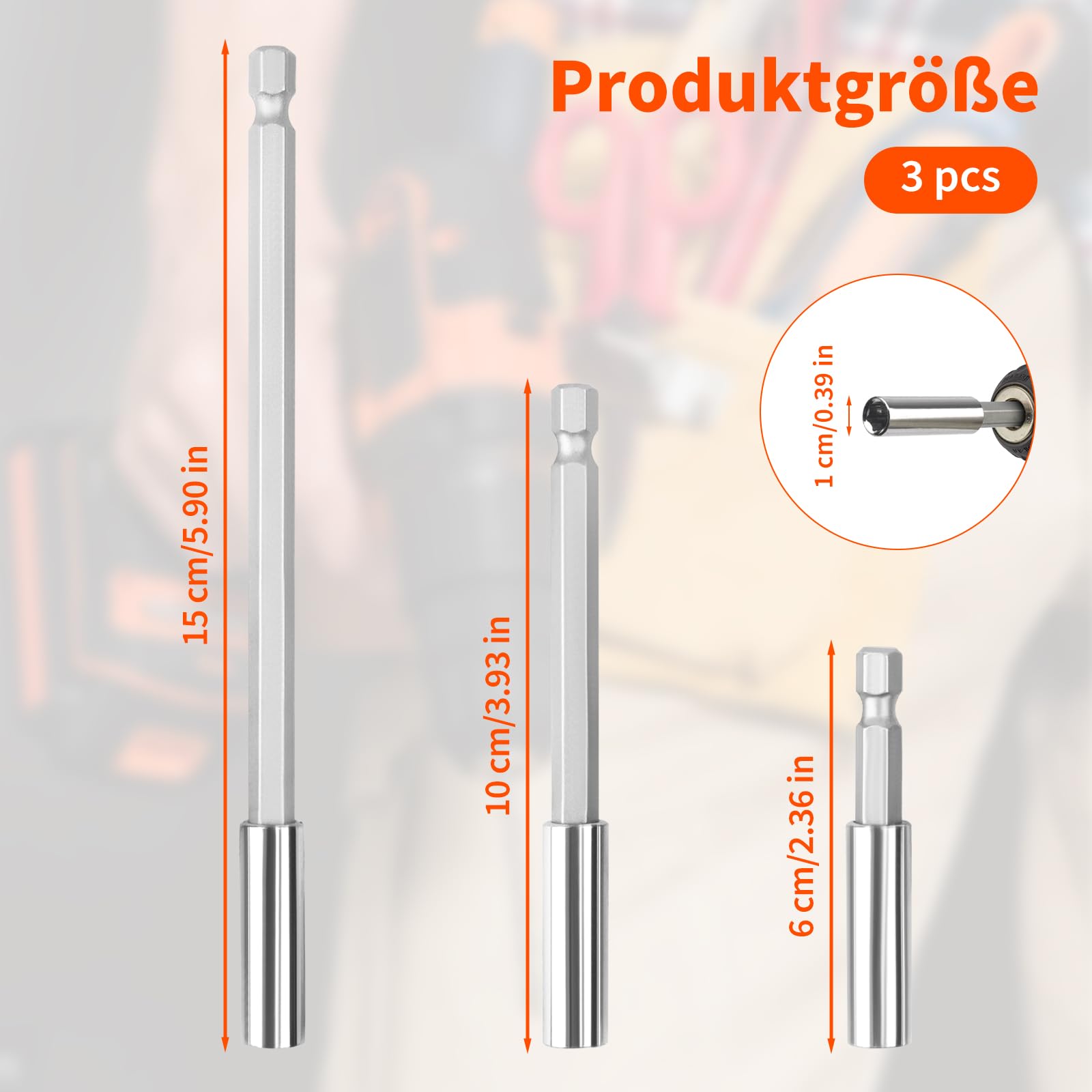 Schnellwechsel- Magnet- Bithalter Verlängerung 60/100/150mm Bit Halter 1/4 Schnellwechsel- Magnet- Bithalter Verlängerung 60/100/150mm Bit Halter 1/4