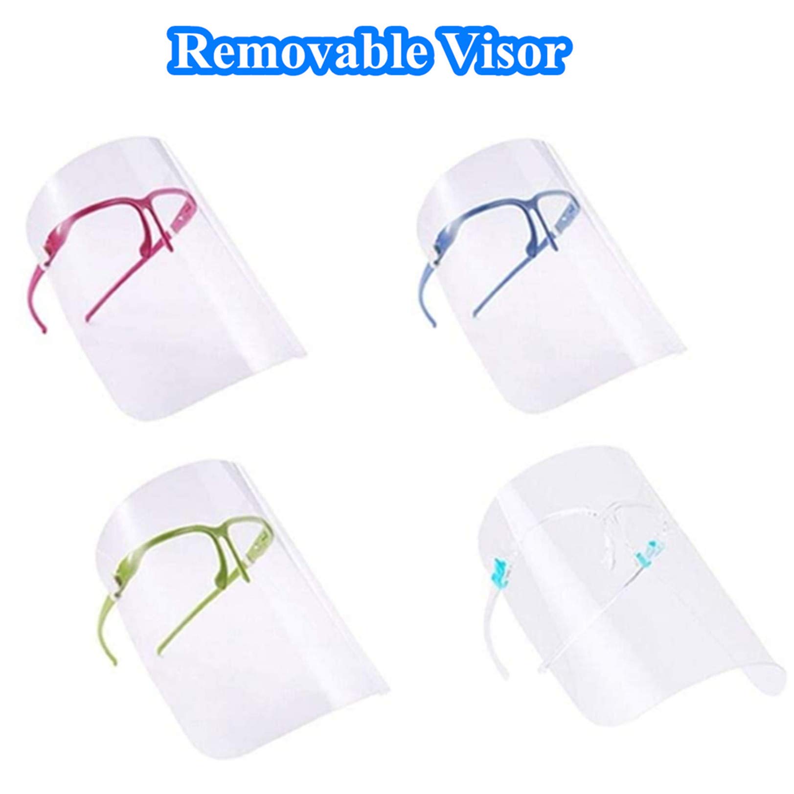Faril 5 Pack Full Face Protective Shield Visor Plastic Adjustable | INDIA