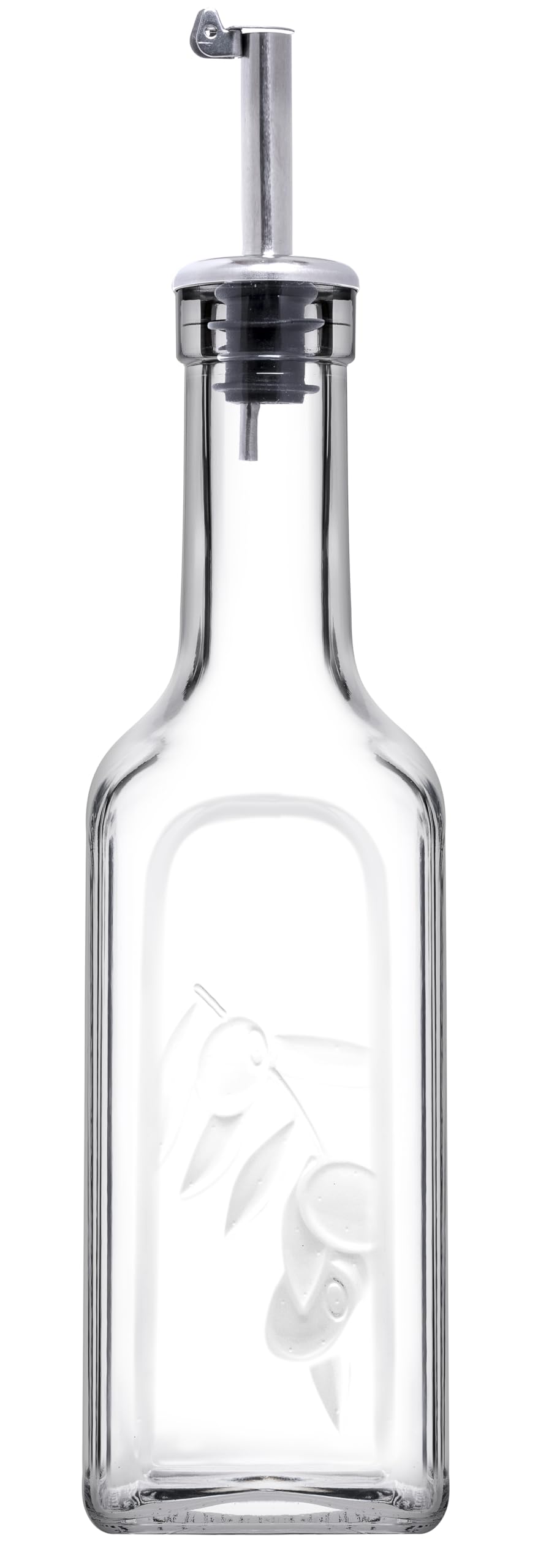 Pasabahce Homemade Glass Oil/Vinegar Bottle With Easy Pour Lid 345Ml, 2Pc Set, Gift Boxed 80350