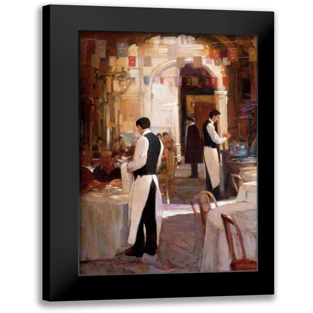 ArtDirect - Craig, Philip 13x18 Black Modern Framed Art Print Titled: Two Waiters Place des Vosges