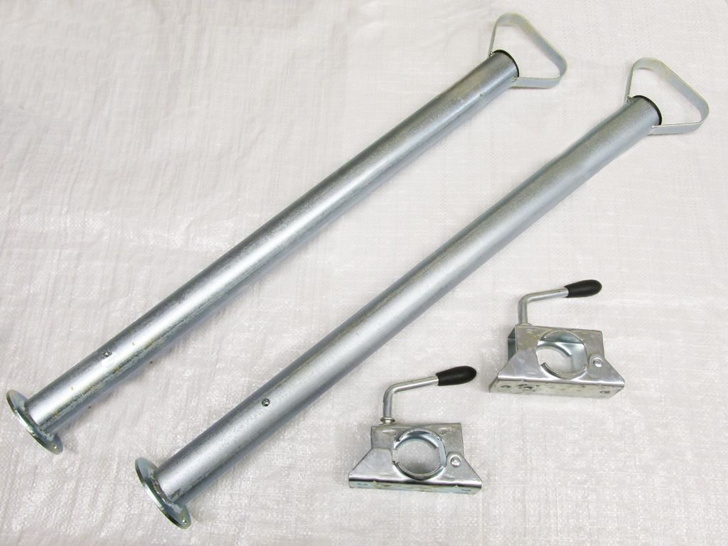 Caravan Support Tubes with Clamps 48MM x 700MM X2 (Caravan Trailer Prop Stand)