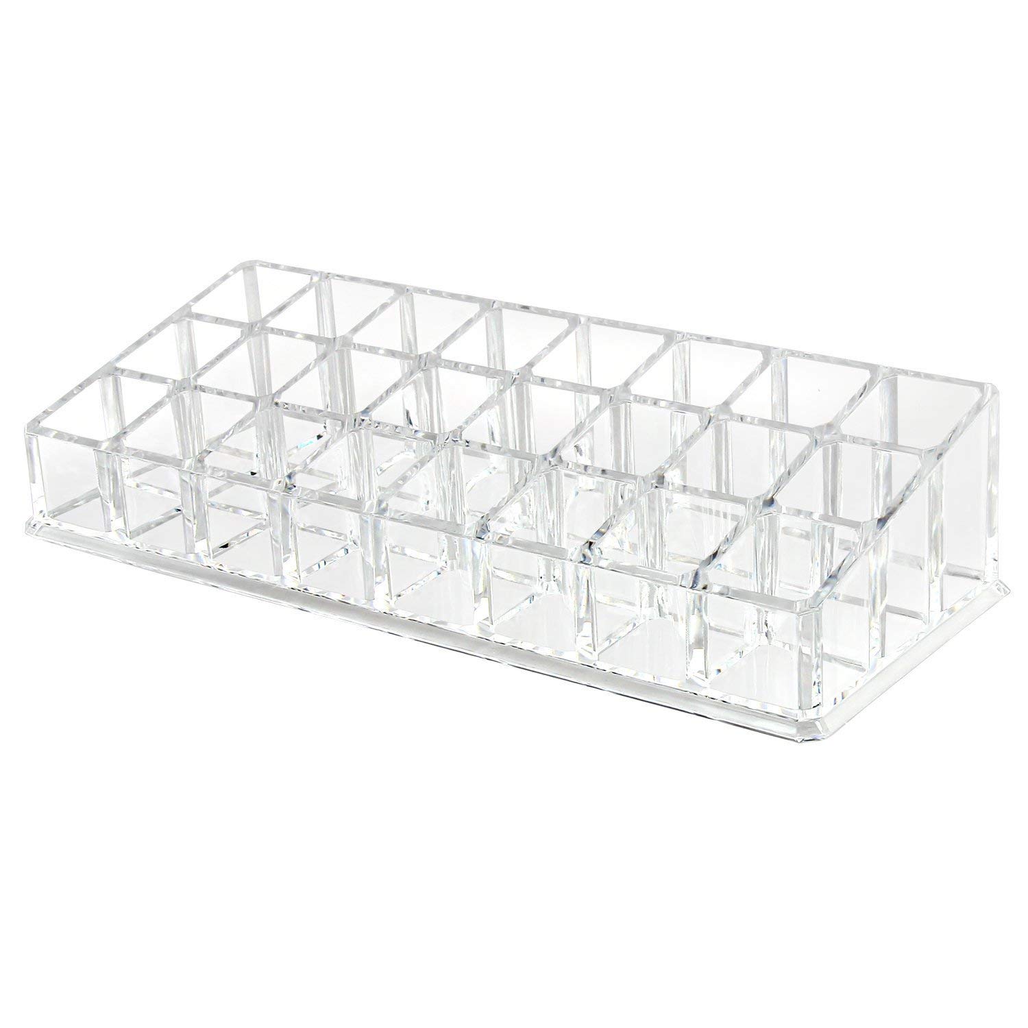 Discoball® 24 Grids 𝗟𝗶𝗽𝘀𝘁𝗶𝗰𝗸 𝗛𝗼𝗹𝗱𝗲𝗿, Clear Acrylic Makeup Organiser, Cosmetic Storage Display Case, Lip Gloss Storage, Organiser Display Stand