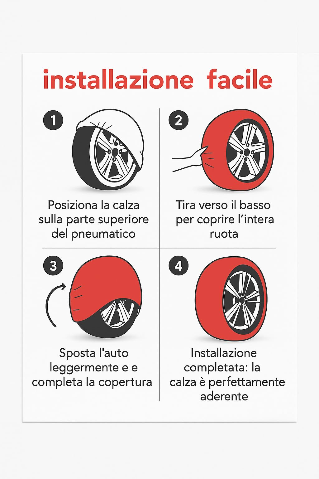 Coppia Calze da Neve Auto Omologate EN 16662-1 Pneumatici 185/65R15 - Compatibili con PEUGEOT 208 DAL 2012 IN POI - Catene in Tessuto Antislittamento Antiscivolo