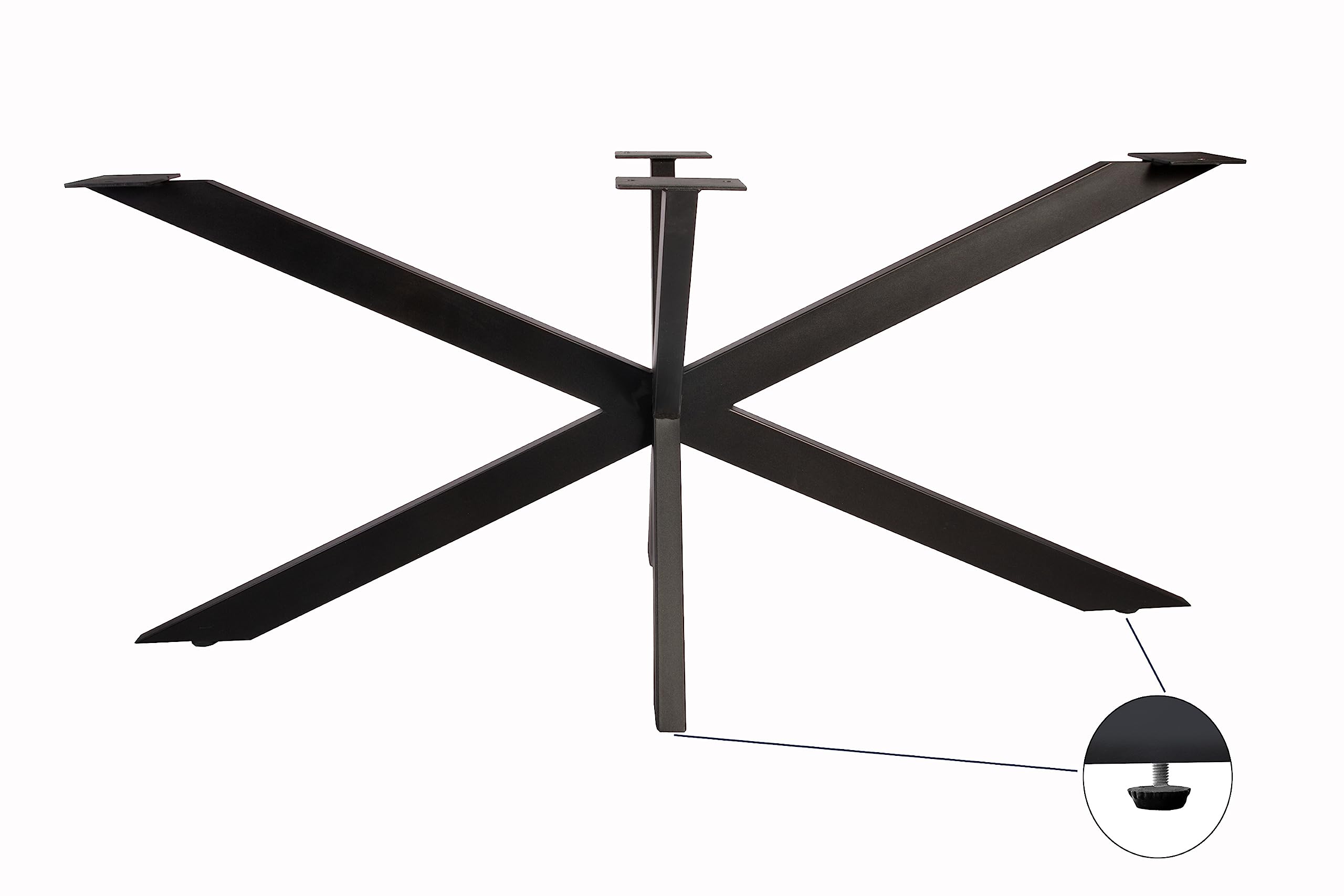 SAM Esstisch Tim 120x80 cm Akazie nussbaum/Spider-Gestell schwarz | massiv, Echte Baumkante, Akazienholz nussbaumfarben, Baumkantentisch, Esszimmertisch, Spider-Gestell schwarz