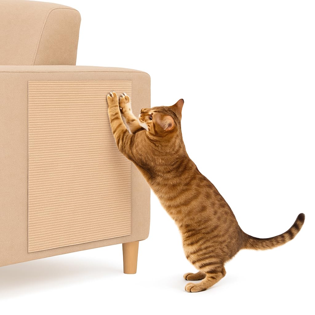 Sofa Cat Scratch Protector, Anti Scratch Furniture Protector for Cats, Self-Adhesive Mat to Prevent Scratching, Durable Cat Protection for Sofa, Easy to Apply Protectors Covers All Corners & Surfaces — image 1