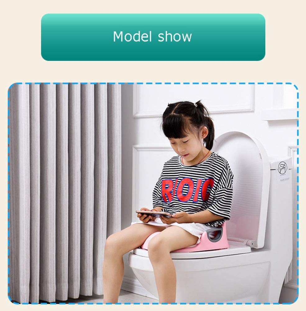 Vasino per Bambini con Schienale, Sedile da Toilette Vasino da Allenamento per Bambini Bambini Anello da Toilette per Ragazzi con Maniglia con Schienale,White