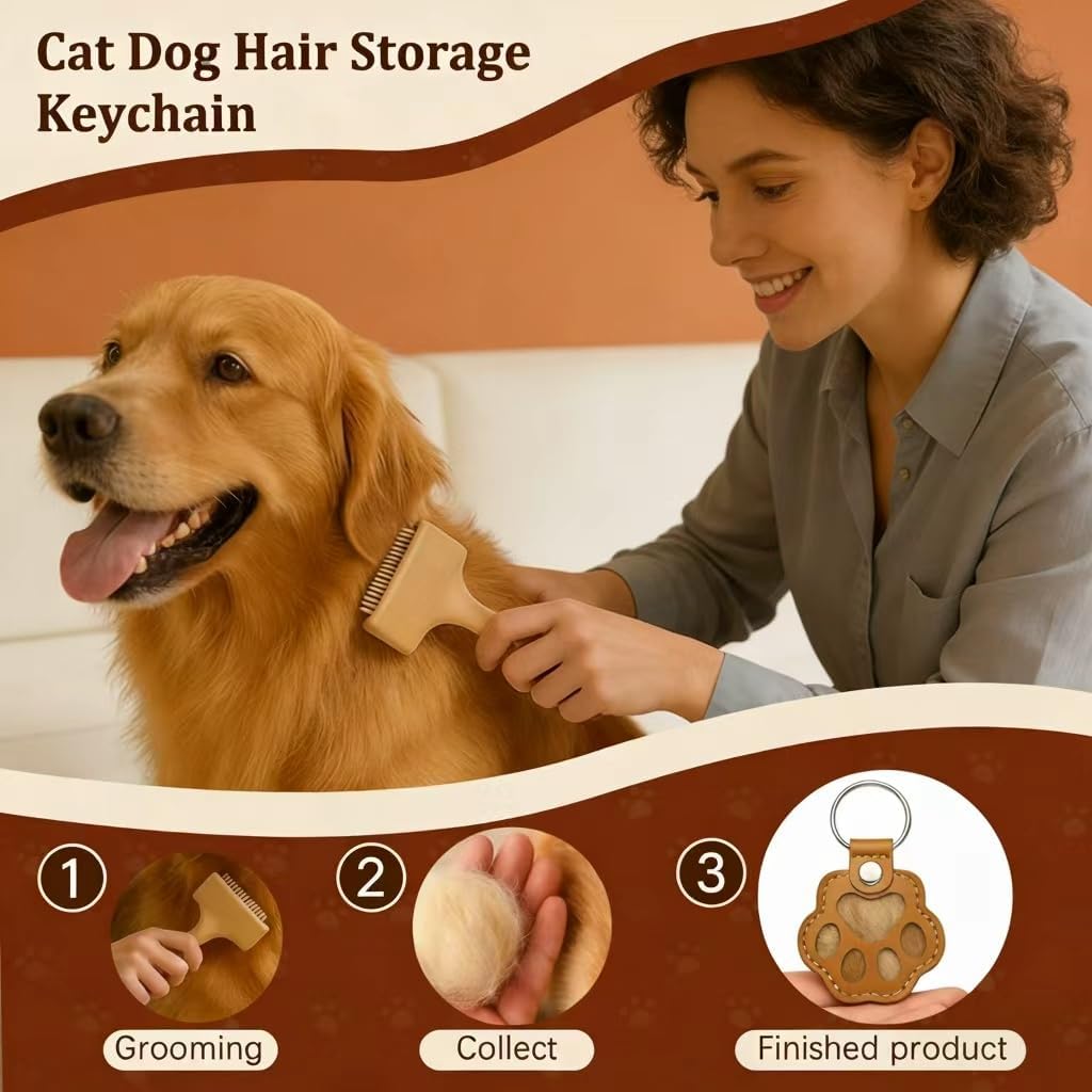 Honor Your Beloved Pet - Rotating Wooden Memorial Frame for 4x6 Pictures with Pet Hair Storage Keychain - Sympathy Gift for Loss of Dog or Cat - Pet Bereavement Keepsake for Dog & Cat Lovers - Image 4