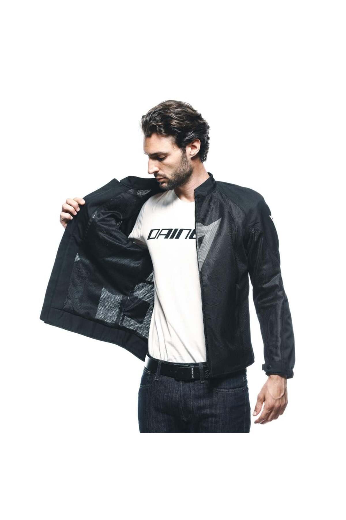 DAINESE Air Graphics Tex Jacket Giacca Moto Estiva, Ventilata e Leggera, con Protettori Morbidi su Spalle e Gomiti Uomo