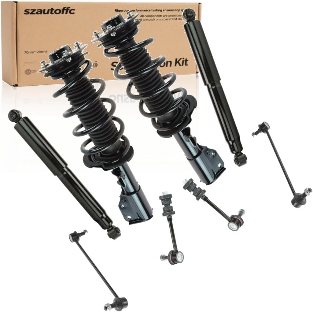 Front & Rear Loaded Complete Strut Spring Assembly Sway Bar Kit fits GM