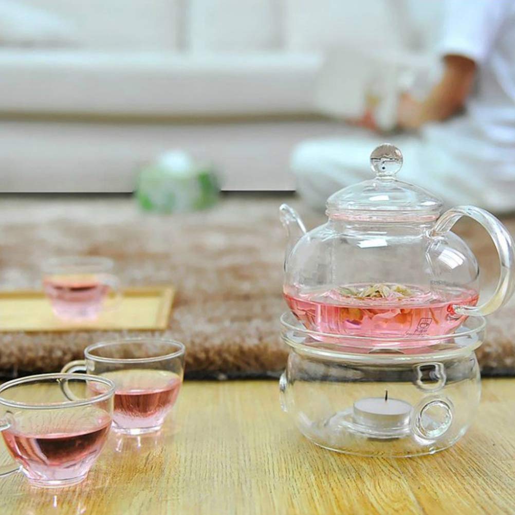 BESTonZON Hitzebeständiges Glas Kung Fu Teeservice 6 Stück Teegeschirr mit Doppelwand Tassen Modernem Design für Heißen Tee und Eistee