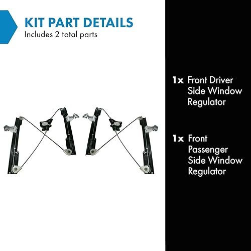 Miniatura 65 de TRQ Juego de elevalunas manual para el lado del conductor y del pasajero compatible con Chevrolet Tracker 1998 1989-1997 Geo 1989-1998 Suzuki