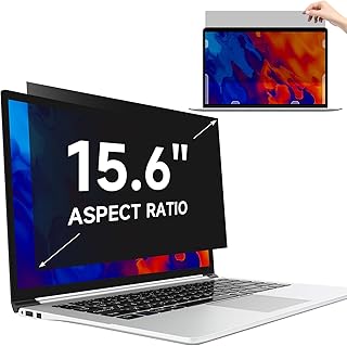Laptop Privacy Screen 15.6 Inch, Eye Protection Anti Blue Light Glare & Anti Scratch Laptop Privacy Filter for All Brands of 15.6" with 16:9 Aspect Ratio Laptop