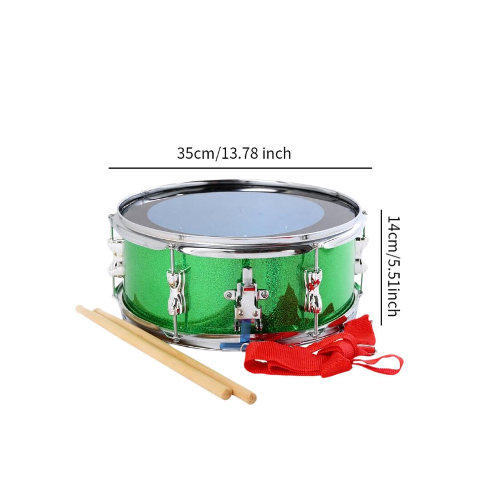 13 Zoll Snare Drum Doppeltontrommel Professionell mit Schultergurt Musiklernen Marschtrommel Teenager Kinder Mädchen Jungen