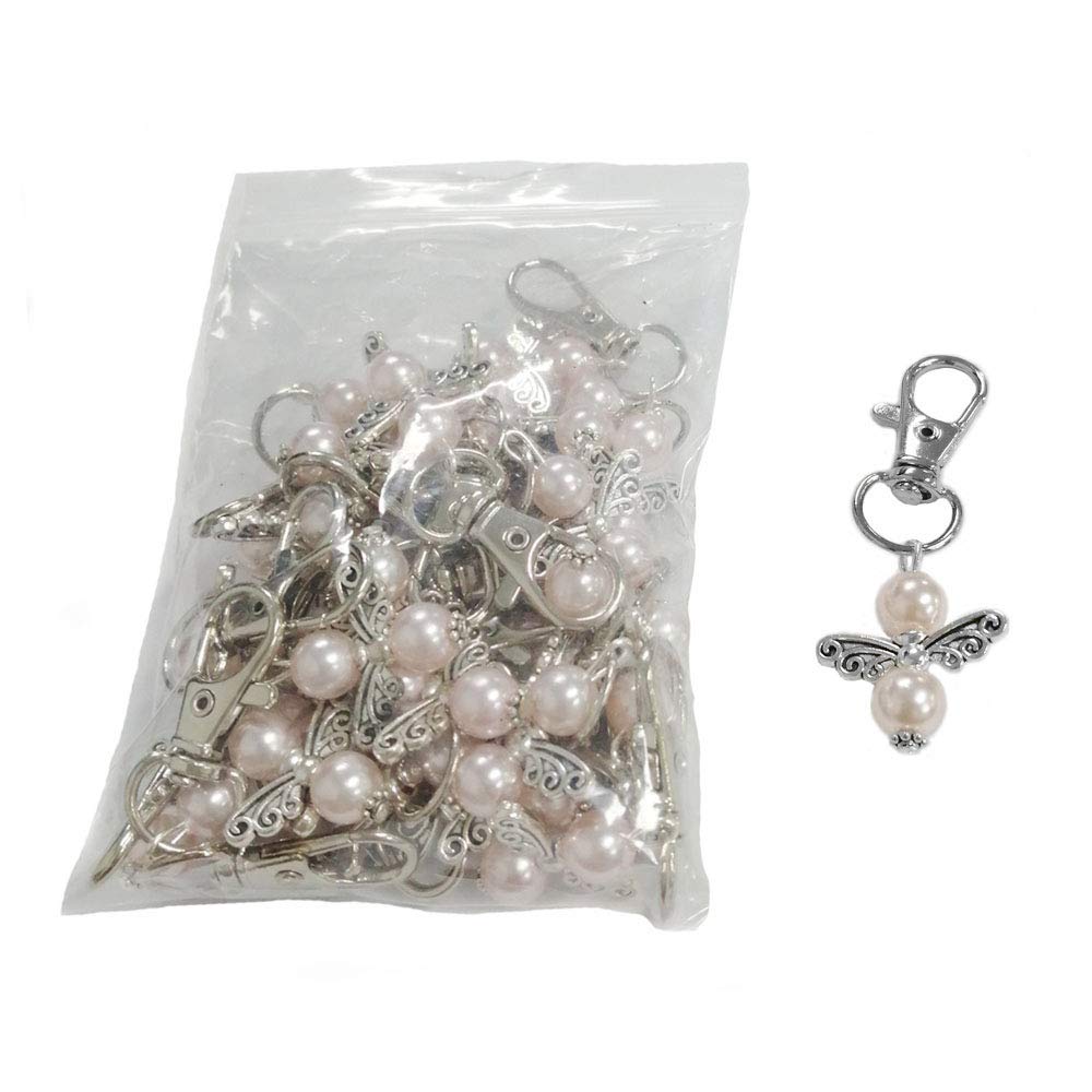 Cadeau Bapteme Invité MAOOY 30 Pièces Ange Gardien Porte-Clés,Cadeau Remerciement Avec Onglet Sac En Organza Ruban Pour Cadeaux Invites Mariage, ,Cadeau De Confirmation Souvenir Bapteme