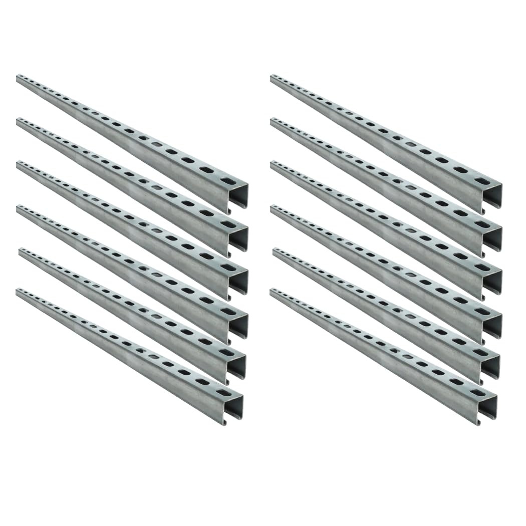 Galvanized Slotted Channel for Solar Panel Structure | Heavy-Duty Metal Support | 7 Feet Length, 41x41mm Size | Pack of 12 | Rust-Resistant for Solar Stands, Frames & Mounting Systems-image-10