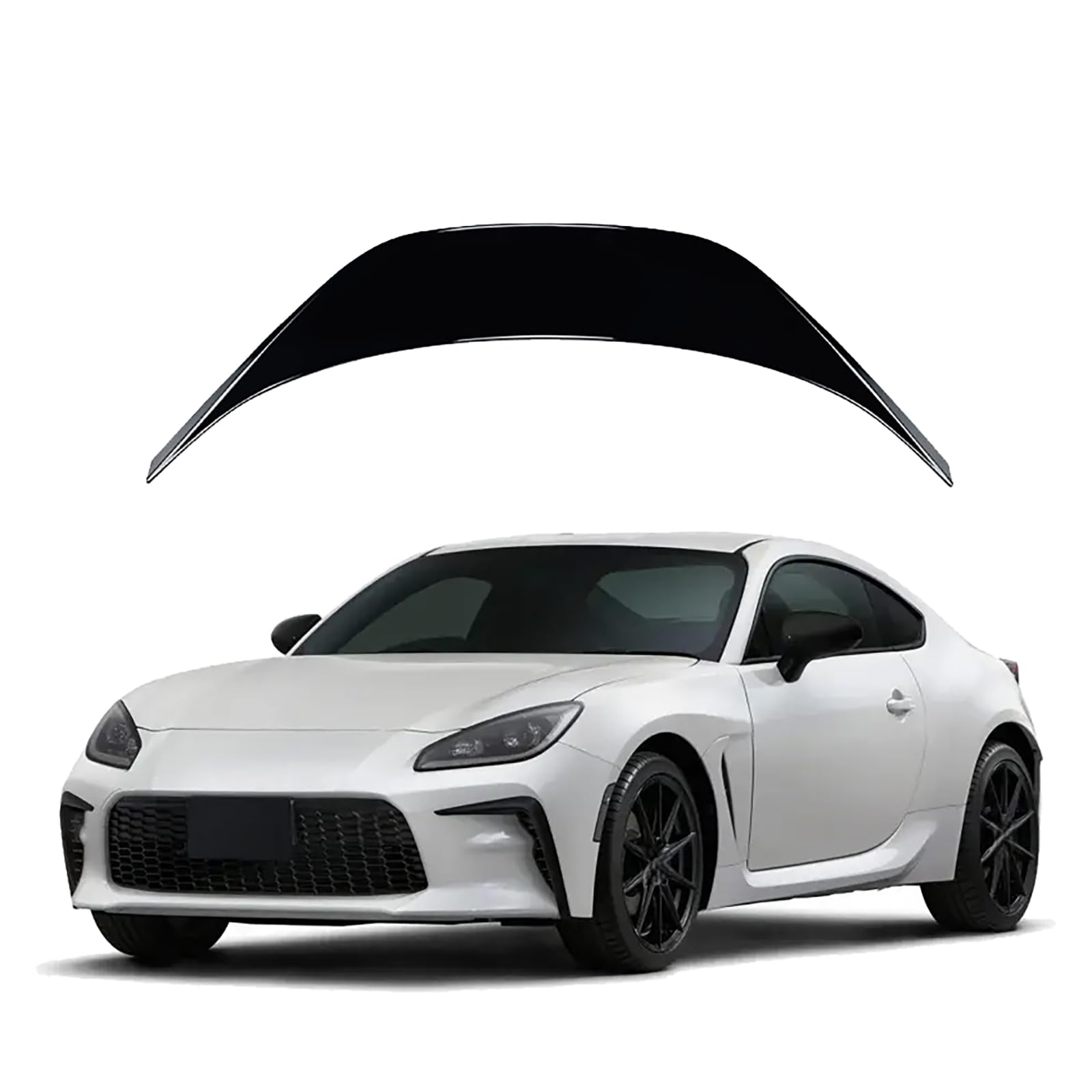 Rear Trunk Spoiler for Toyota GR86 2022 2023 2024 2025, Modification Tail Wing, Lower Ducktail Spoiler Rear Lip Body Kit, Car Wing Punch-Free,Black