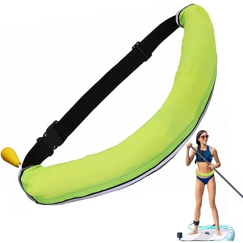 Manual Inflatable Belt Pack, Portable Adults Water Sports Waist Accessory with Blowpipe & Whistle, Suitable for Swimming, Kayaking, Fishing, and Paddleboarding Sports