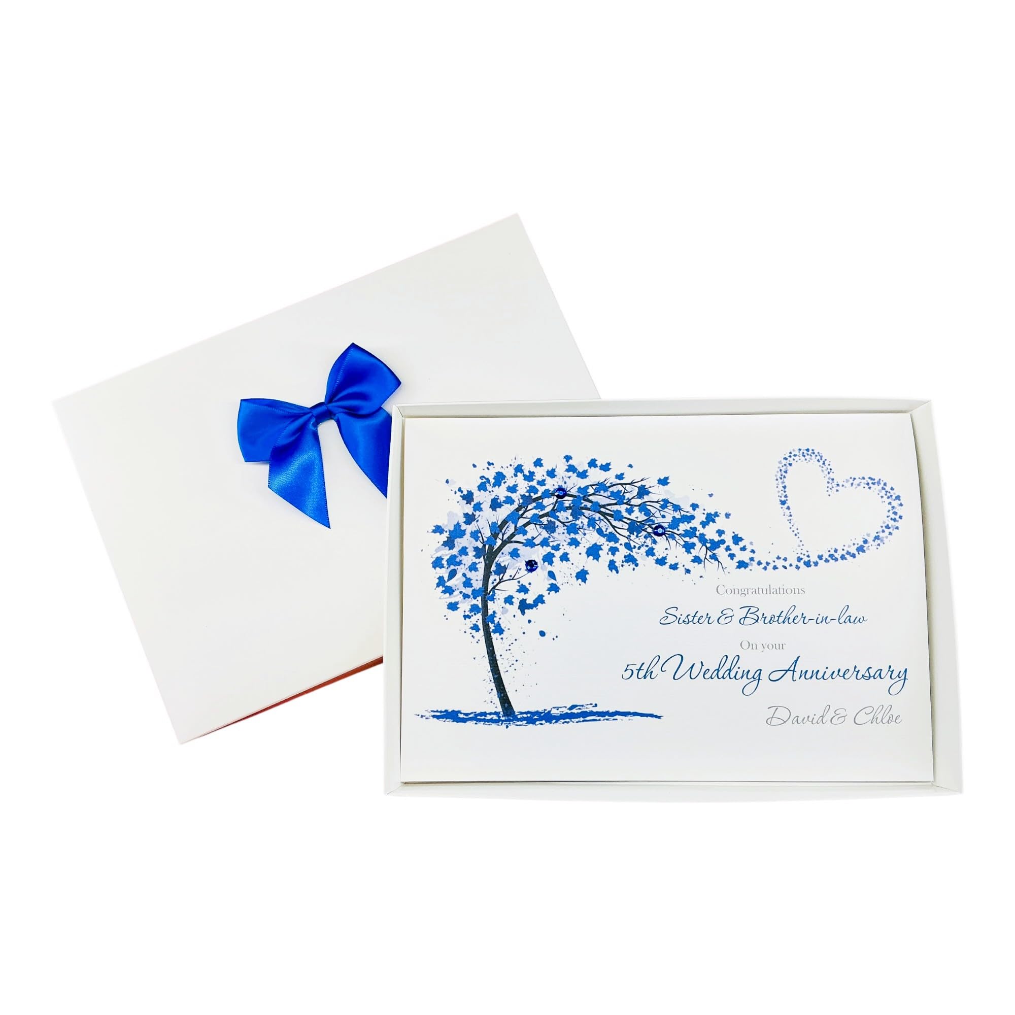 Sister & Brother-In-Law 65th Anniversary Card Blue Sapphire - SH 202