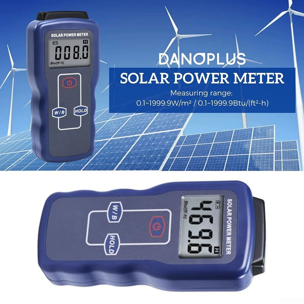 Solar Bestrahlungsmesser Digital Power Tester 0,1 bis 3999W/m² Reichweite Schnelle Abtastung 2,5 mal/s für Landwirtschaft Meteorologie Studien