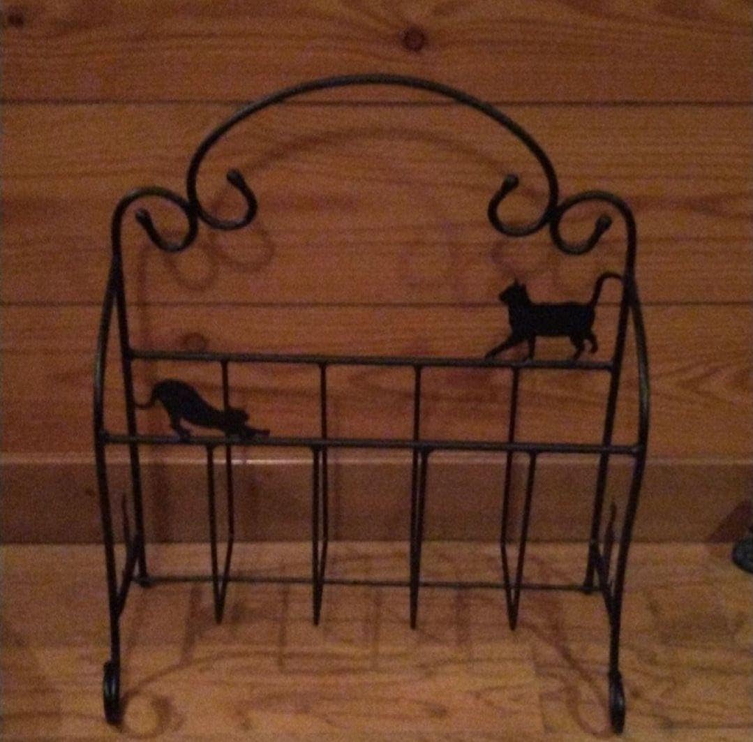 猫 ブックラック マガジンラック ブラックキャッツ 黒ネコ レトロ ねこ