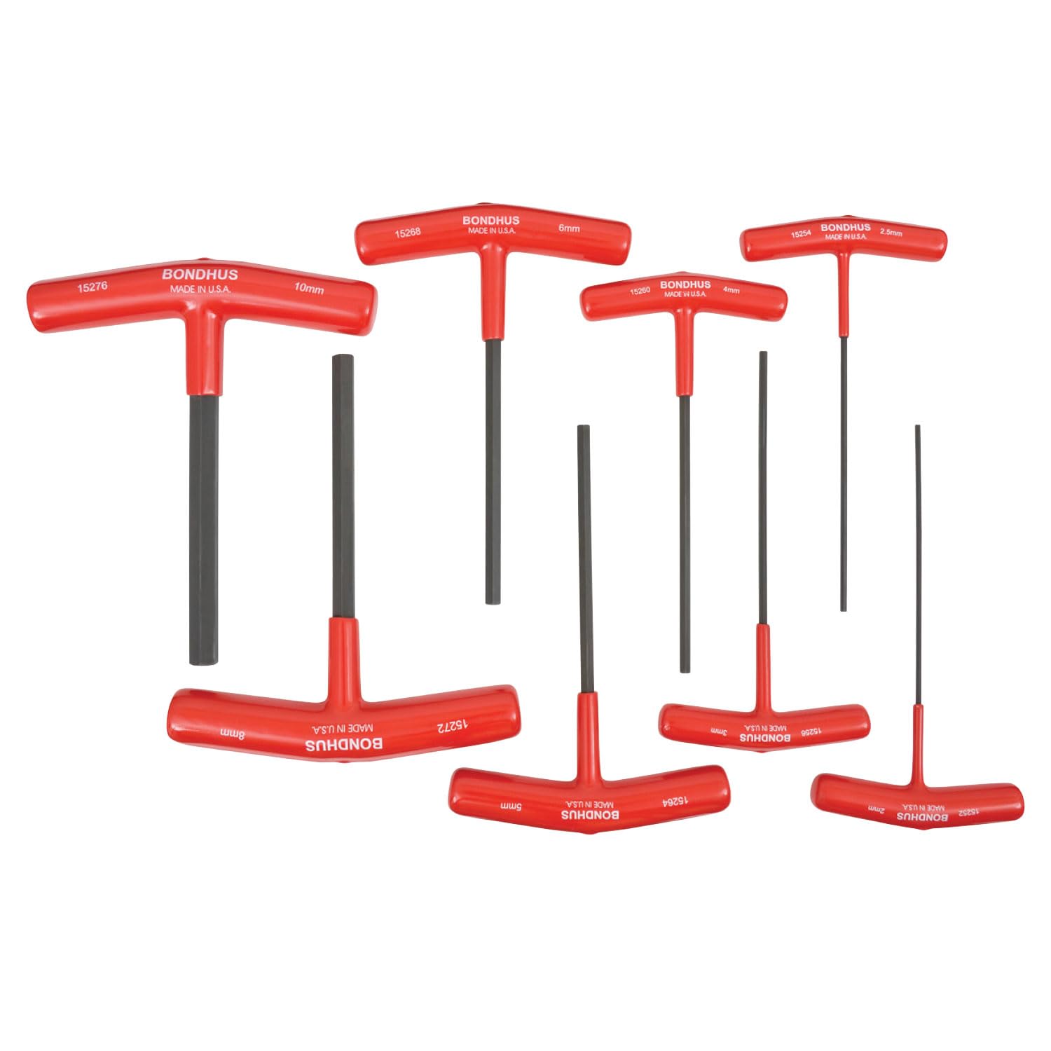 Bondhus, HTX80M 15287 - Juego hexagonal de mango en T de 8 piezas de 2-10 mm, 15287