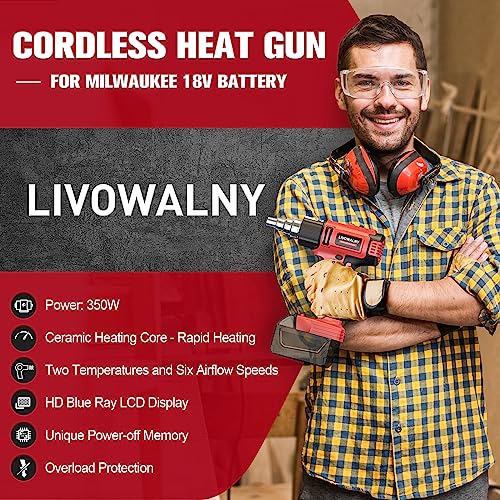 Livowalny SKU070130004 Cordless Heat Gun For Milwaukee M18 Battery thumb #4
