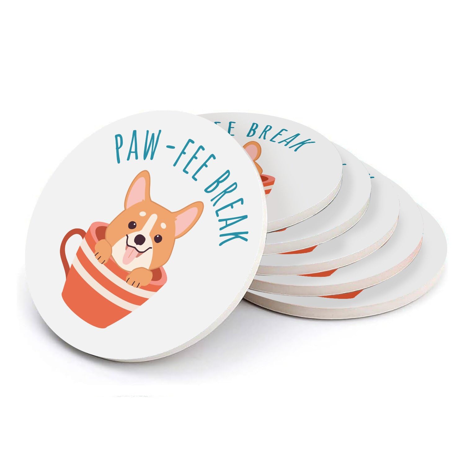 Sous-verre Corgi en céramique original, l'idée cadeau idéale pour les amoureux des chiens