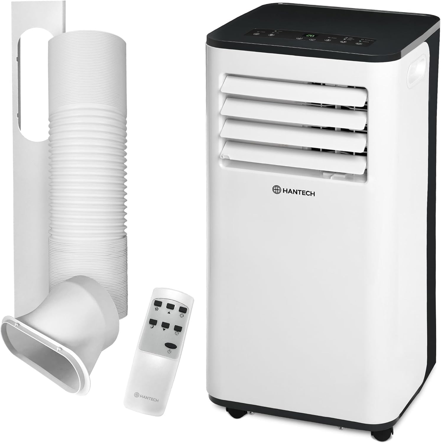Condizionatore mobile 9000 BTU | Dispositivo di raffreddamento 3 in 1 con ventilatore e deumidificatore | Raffreddamento efficiente fino a 33 m² | Telecomando e tubo di scarico (9000 BTU)