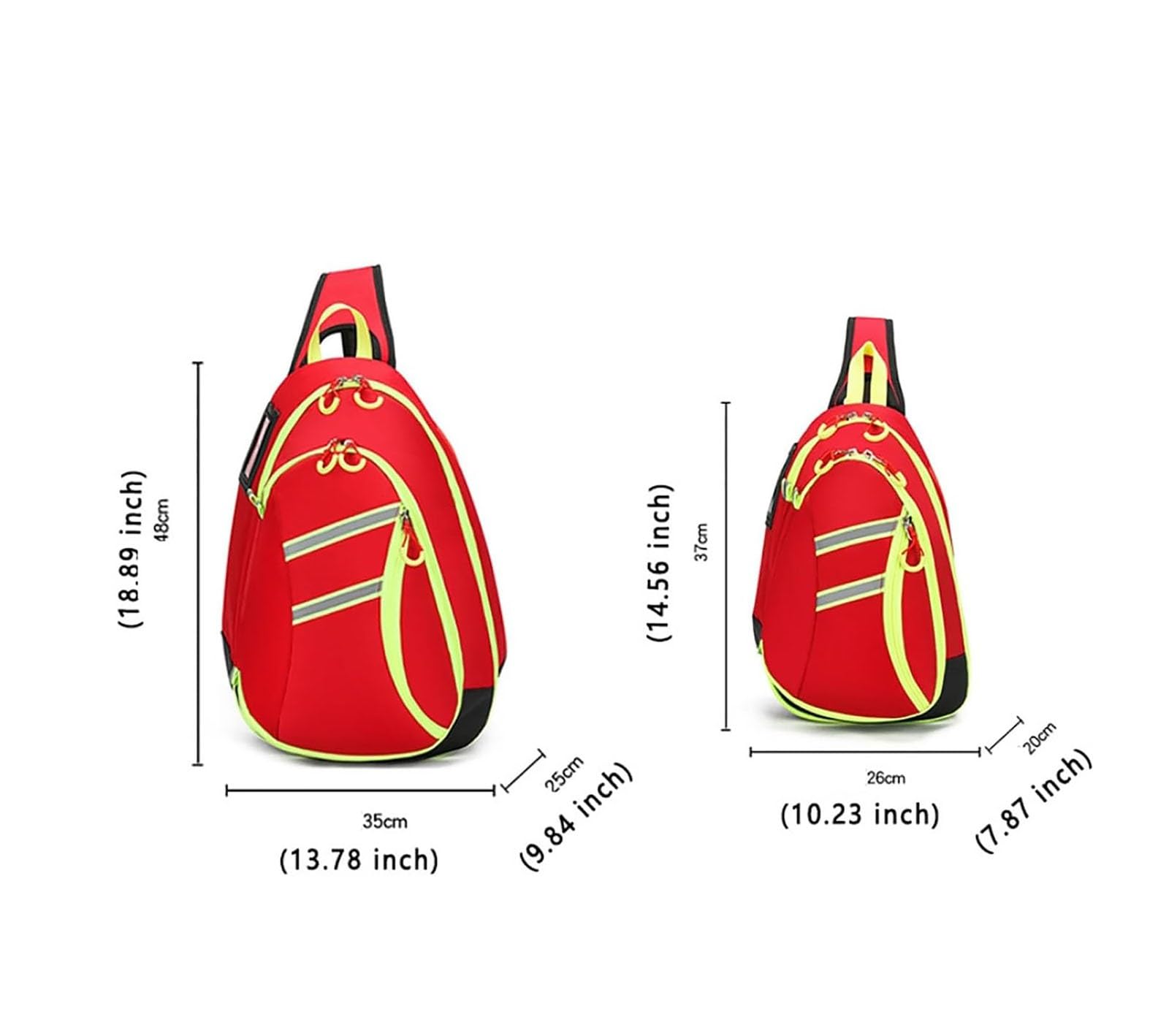 Plecak pierwszej pomocy, torba na ramię na sprzęt medyczny ratownictwa medycznego, puste torby ratunkowe idealne na kemping, wędrówki i trekking(Red,48 * 35 * 25cm)