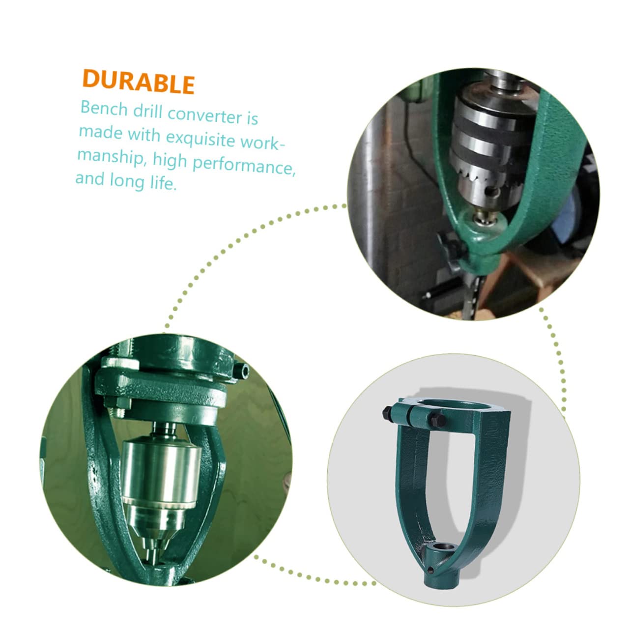 Veemoon Bench Drill Square Hole Converter Tool Mortising Machine Adapter for Tenon Conversion Durable Construction Easy to Install Portable Mortise Accessories for Woodworking Projects