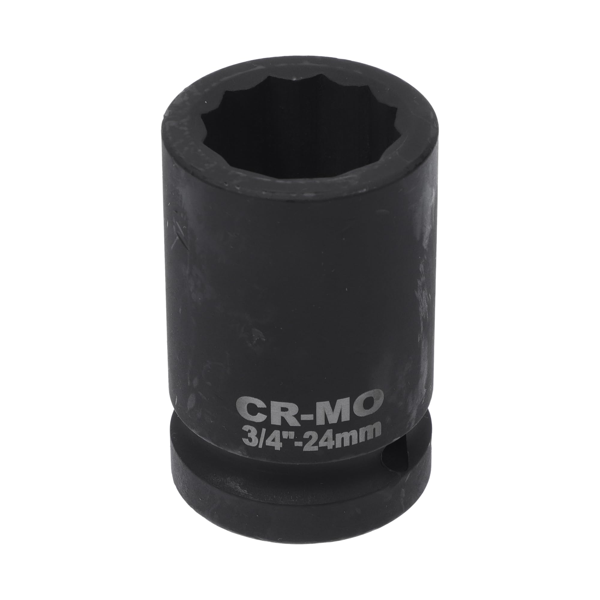 Douille à choc en acier au carbone noir de 24mm à empreinte 12 pans