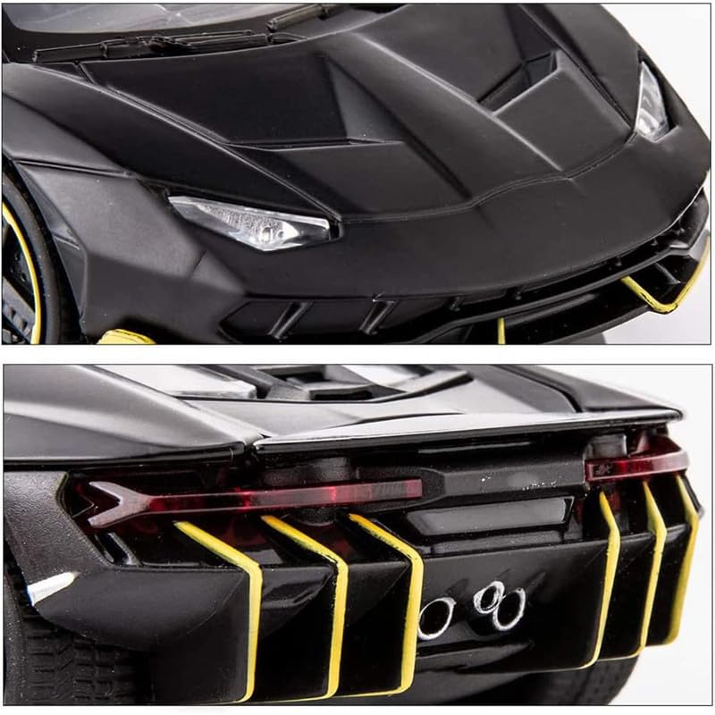 Image of New 1:32 LP770 Diecast Alloy Metal Pull Back Car with Openable Doors Music Sound and Light Vehicle Toy Car for Kids Boys (Multicolor)