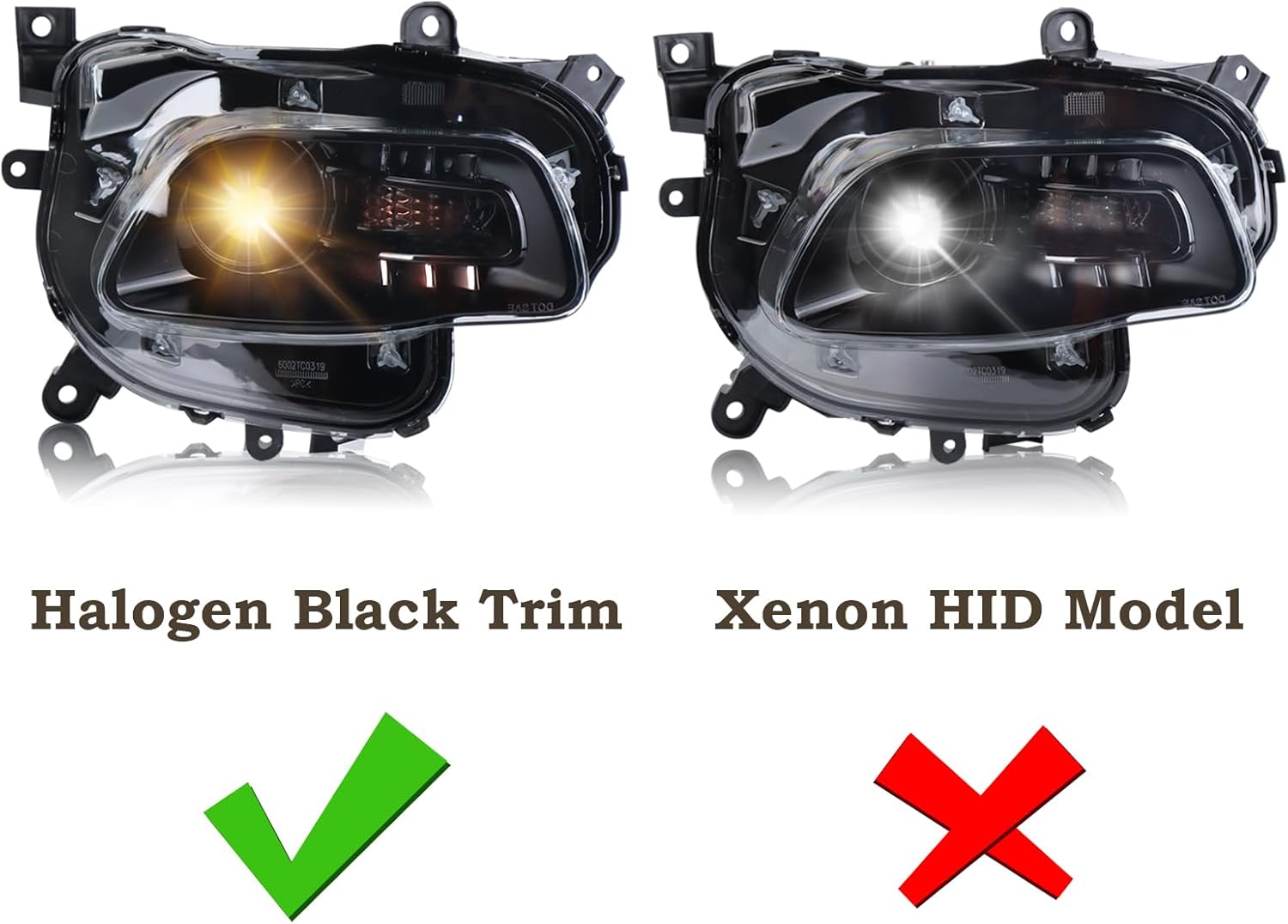 Right Passenger Side Halogen Headlight Accessories Compatible for 2014-2018 Jeep Cherokee With Bulbs RH Head lamp Assembly 61802846AE CH2503249