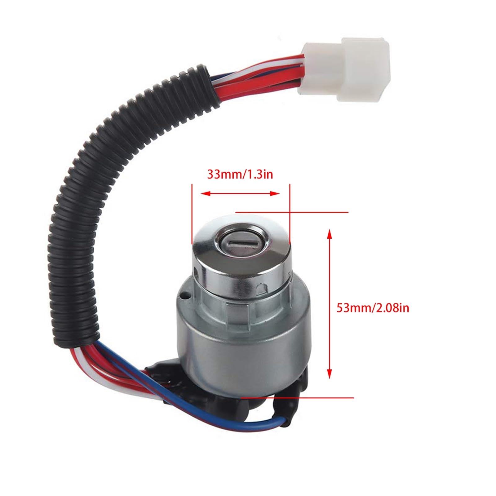 Interruptor de arranque 5-Wire Ignition Key Switch Fit For Kubota Tractor L2501 L2600 L2800 L3400 MX4700 MX5000 MX5100 TC020-31822 TC020-31820
