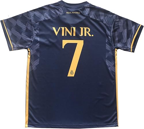 Miniatura 3 de Juego de calcetines cortos para niños de la marca New Vini Jr. No #7 Madrid Away Navy 20232024