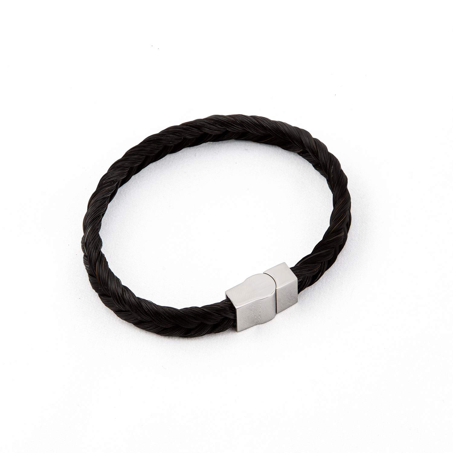crintiff - Horsehair Bracelet for Men and Women - Collection Groom - Three-Strand Braid Size from 6.7 to 8.3in