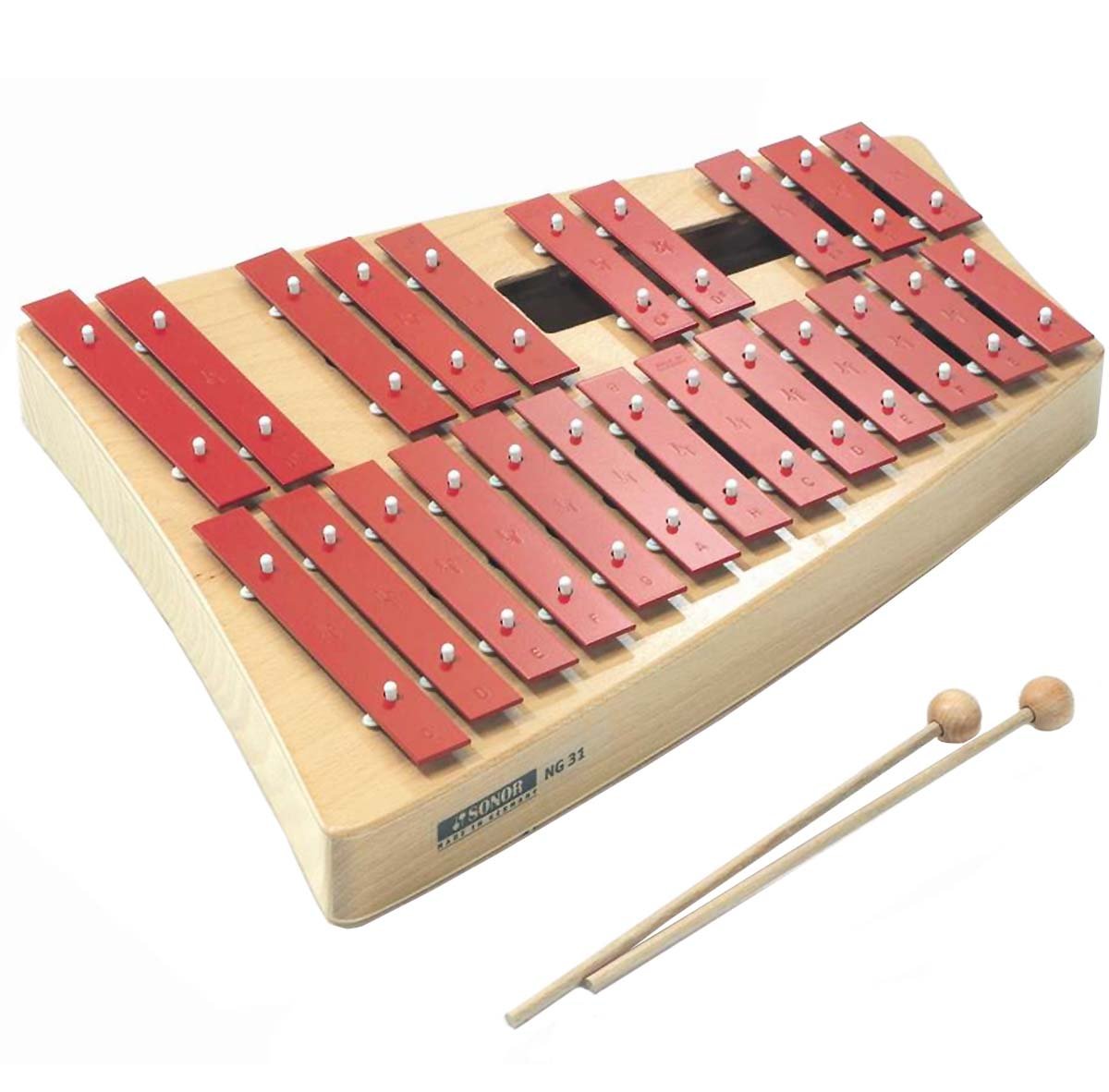 Sonor NG-31 Glockenspiel Xylophon Alt + keepdrum MST04 Schlägel 1 Paar