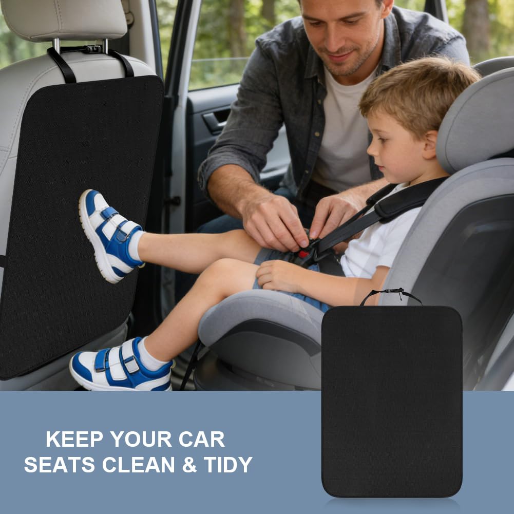 URAQT Ochraniacz oparcia samochodu, 2 sztuki 60 x 45 cm 210D Oxford, wodoodporny, odporny na zabrudzenia, aby utrzymać samochód w czystości i porządku