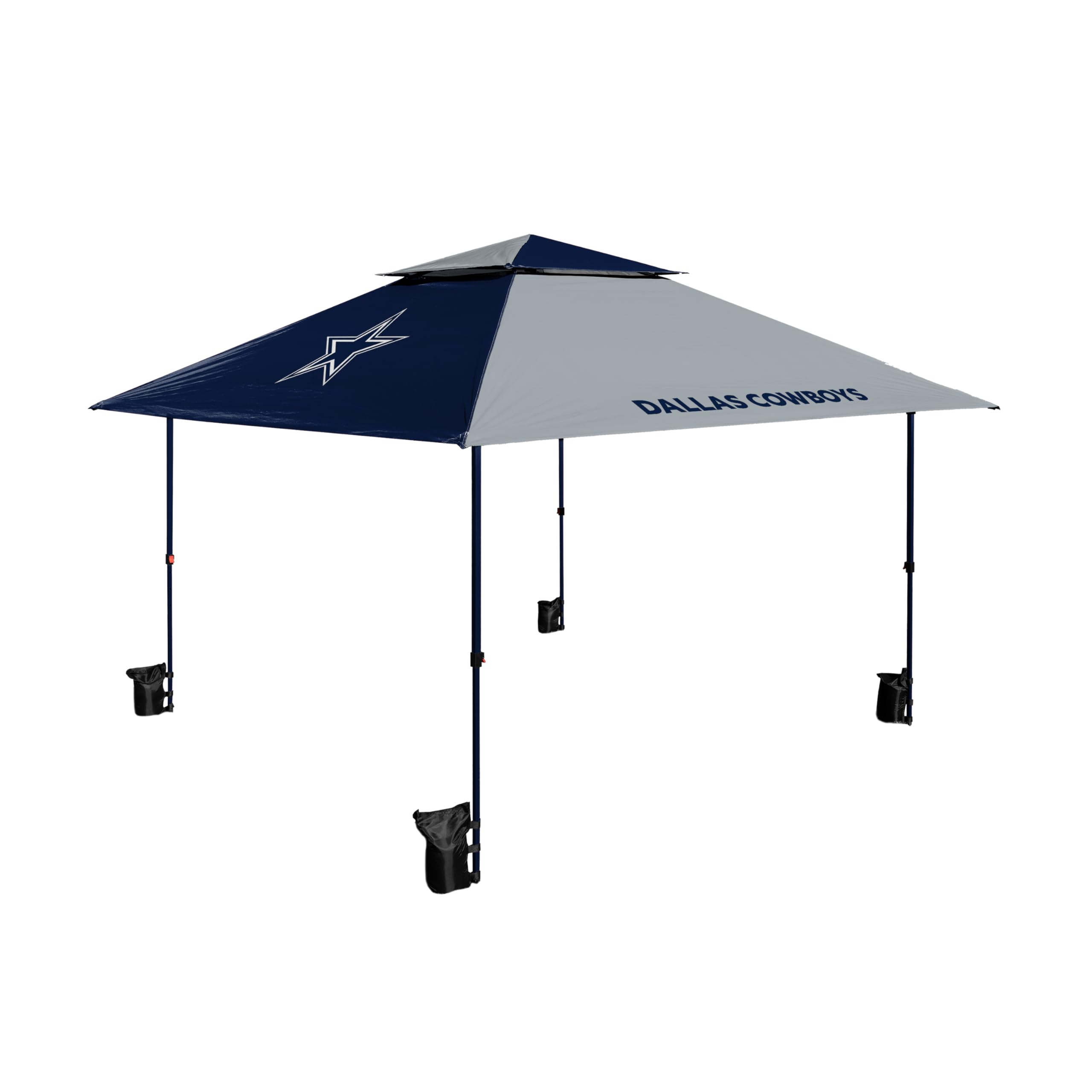 Logo Brands NFL Pop-Up 12x12 Canopy - Easy Setup with Built-in Wheels, Vented Roof for Airflow, Includes Sandbags, Stakes, and Tie-Downs – Tent for