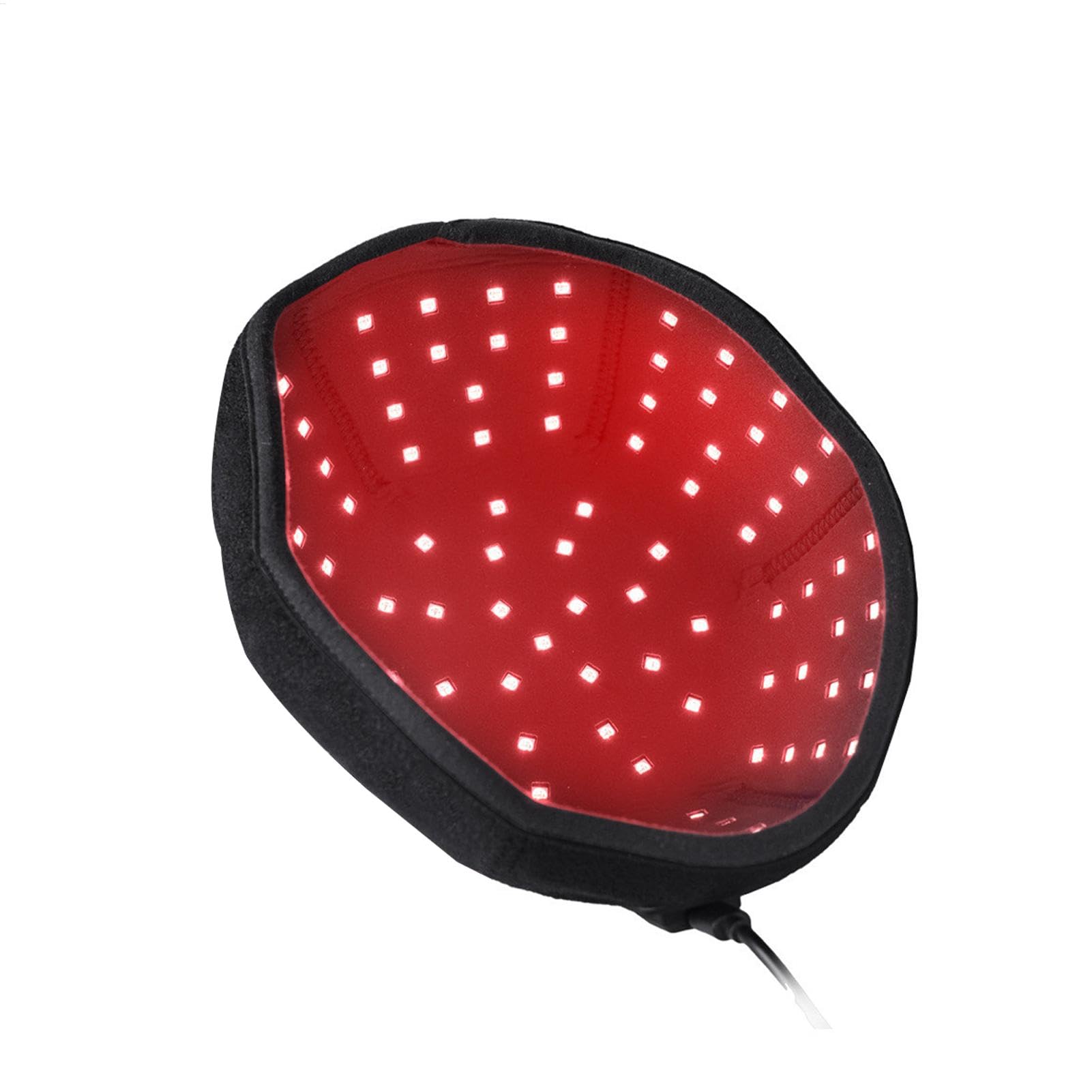 Gorro de luz para el crecimiento del cabello, dispositivo de prevención de alopecia, estimulación avanzada del cabelludo, ajuste ligero y cómodo, diseño negro, para adelgazamiento, pérdida