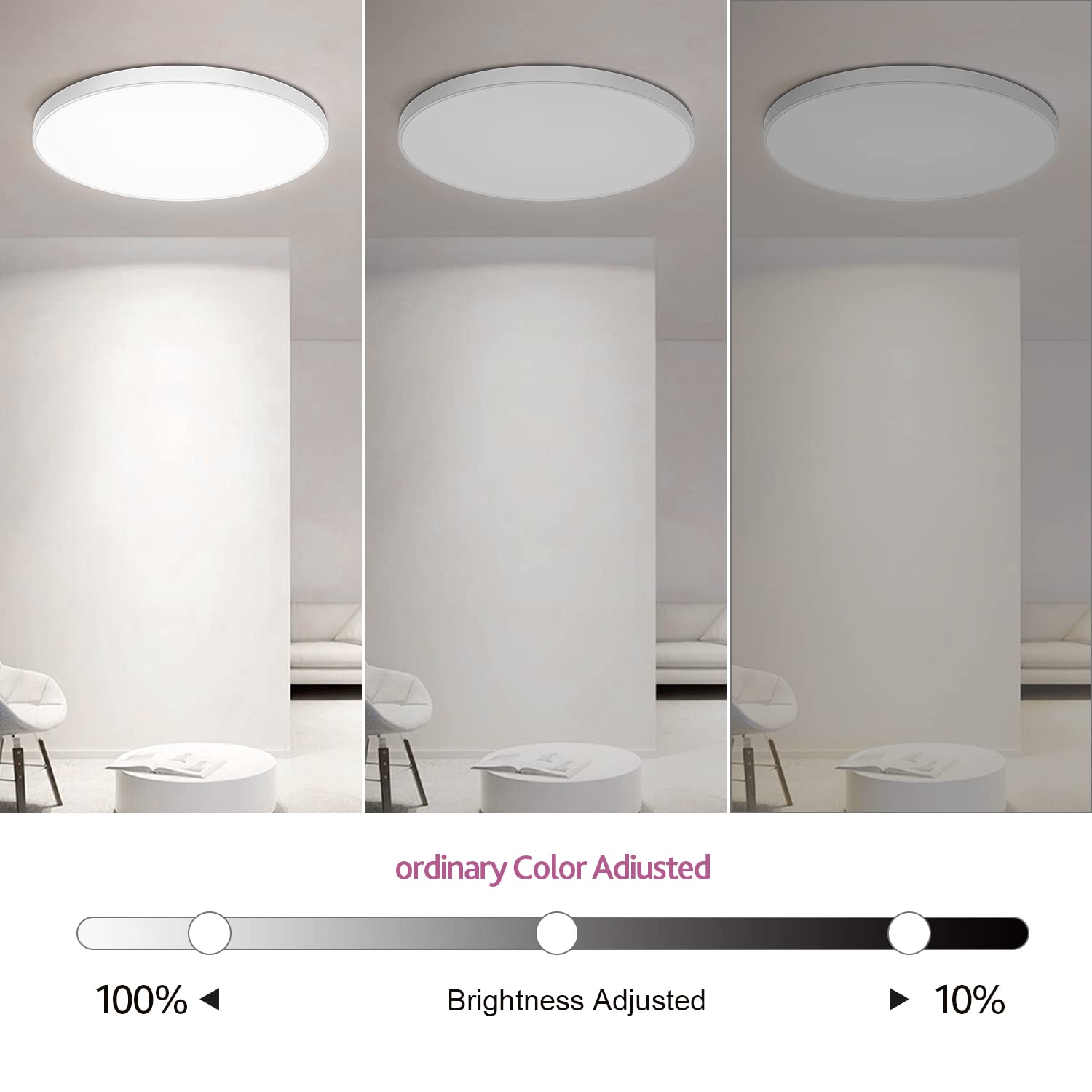 LED Deckenleuchte RGB Farbwechsel, 48W Smart Deckenlampe Dimmbar Kontrolle durch Fernbedienung und APP, Kompatibel mit Alexa/Google Home, Rund Ø37cm, IP44, für Schlafzimmer Badezimmer, Weiß